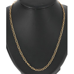 Chaîne à maille alternée en or jaune 750