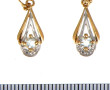 Paire de BO pendantes en or jaune 18 cts