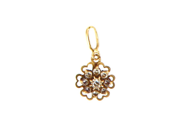 Petit pendentif en or jaune 18 cts, poin