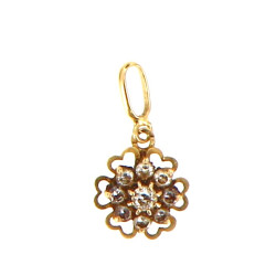Petit pendentif en or jaune 18 cts, poin