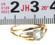 Bague en or jaune 18 cts (750ème) sertie