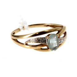 Bague en or jaune 18 cts (750ème) sertie