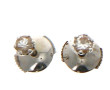 Paire de puces d'oreilles en or gris 18 