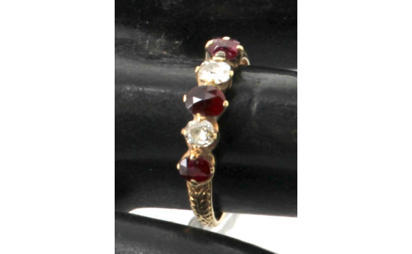 Bague ancienne en or jaune 18 cts, poinç