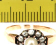 Bague ancienne en or jaune 18 cts, trace