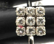 Bague ancienne en or gris 18 cts sertie 