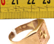 Chevalière en or 9 cts, poids 6,10 grs