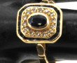Bague à pans coupés en or jaune 18 cts s