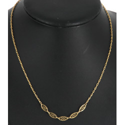Collier en or jaune 18 cts (750ème), poi