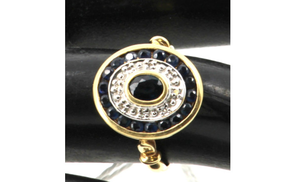 Bague en or jaune 18 cts, poinçon tête d