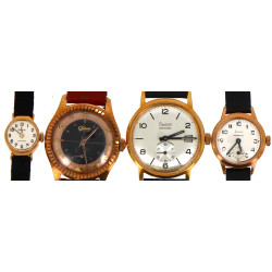 FLAMOR et GISCA - Lot de 4 montres brace