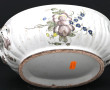 Soupière ovale couverte en faïence godro