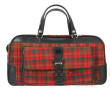 Sac de voyage vintage en skaï noir et ti