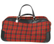 Sac de voyage vintage en skaï noir et ti