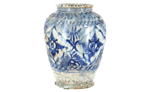 ASIE - Vase ancien en céramique à fond c