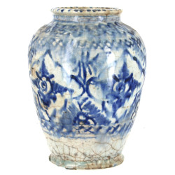 ASIE - Vase ancien en céramique à fond c