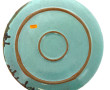 Plat rond en grès à décor abstrait, diam