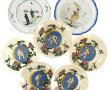 Lot de 7 assiettes en faïence fine XIXèm