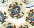 Lot de 7 assiettes en faïence fine XIXèm