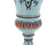 Vase forme Médicis en faïence décor roue