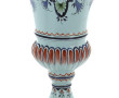 Vase forme Médicis en faïence décor roue