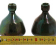 Paire de petits vases en céramique décor