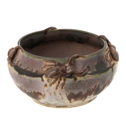 DENBAC - Vase en grès à décor de scarabé