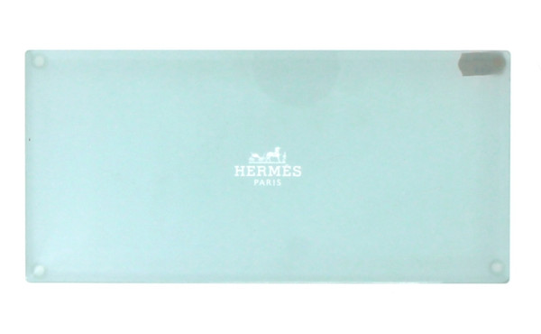 HERMES - Petit plateau griffé en plexi, 