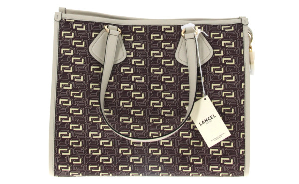 LANCEL - Sac à deux anses en cuir, coton