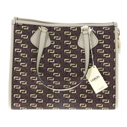 LANCEL - Sac à deux anses en cuir, coton