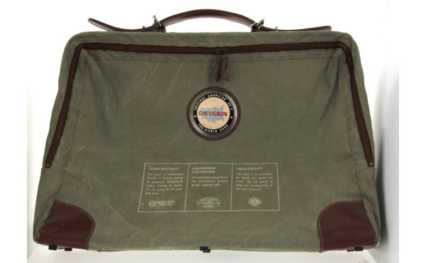 CHEVIGNON - Valise vintage en toile kaki