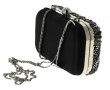 MOA - Sac de soirée en métal, satin noir