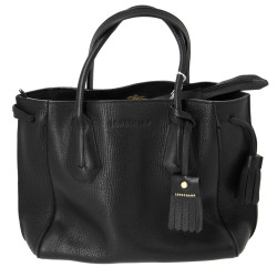 LONGCHAMP - Sac de dame en cuir noir, de