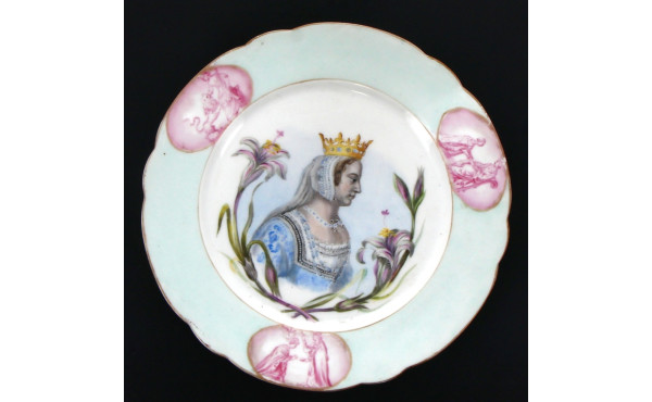 Assiette en porcelaine peinte à la main 