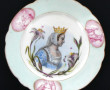Assiette en porcelaine peinte à la main 