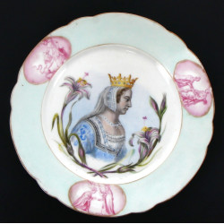 Assiette en porcelaine peinte à la main 