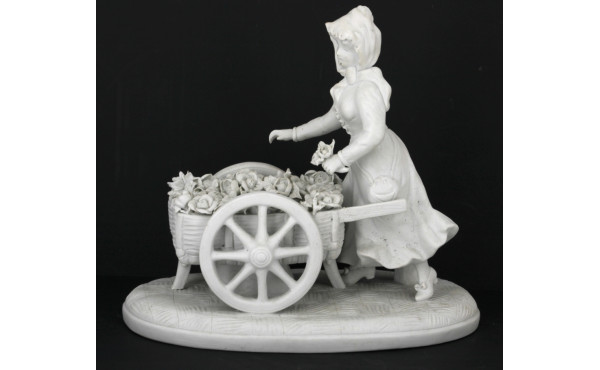 "Marchande de fleurs" sujet en biscuit H