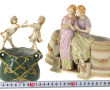 Deux jardinières en porcelaine et biscui