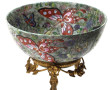CHINE - Coupe creuse en porcelaine polyc