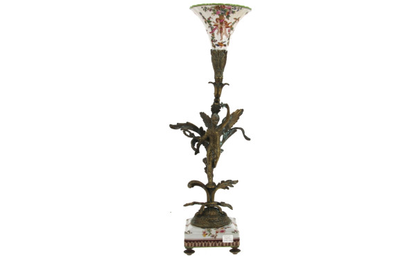 TOUSSICOURT - Vase cornet en porcelaine 