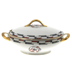LIMOGES - Soupière en porcelaine blanche
