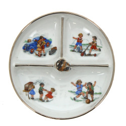 Assiette à bouillie compartimentée ancie