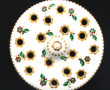 Pique-fleurs en porcelaine blanche et or