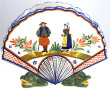 HENRIOT QUIMPER - Vase éventail en faïen
