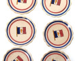 HENRIOT QUIMPER - Suite de 6 coupelles r