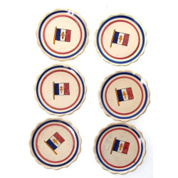 HENRIOT QUIMPER - Suite de 6 coupelles r
