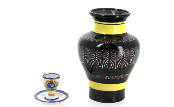 HB QUIMPER - Vase balustre en faïence pe