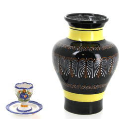 HB QUIMPER - Vase balustre en faïence pe