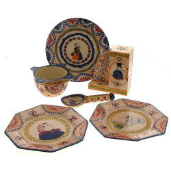 HENRIOT QUIMPER - Lot de pièces à décor 