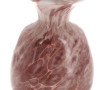 Deux vases en verre marbré dans les tons